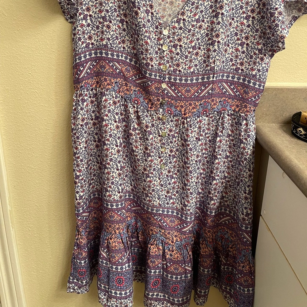 Purple floral dress
